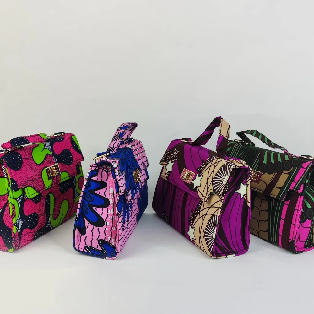 

High Quality Handbag African Print Design New Fashion Accessories, As pictures