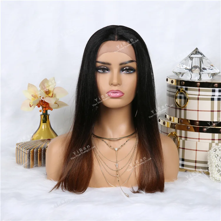 

Natural Synthetic Hairline Wig Long Straight Hair Glueless Full Lace Wigs For Women, As shown