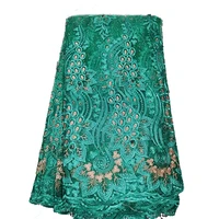 

2019 New Design Sale Green African Fabrics For Women, Cheap Wedding Dress Lace Fabric African Tulle For Wedding Dress