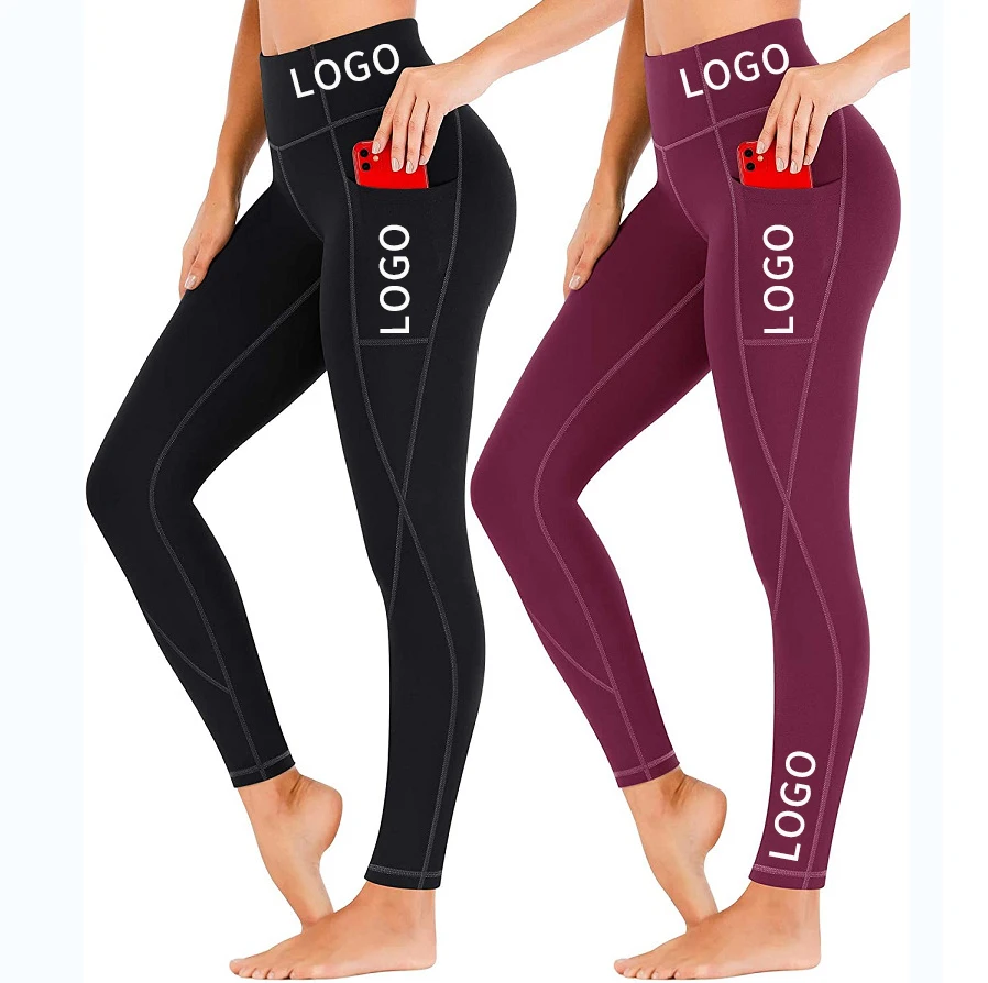 

Amazon Gym Work Out Leggings For Women With Waist Cincher High Quality Buttery Soft Pocket Scrunch Booty Lift Leggings