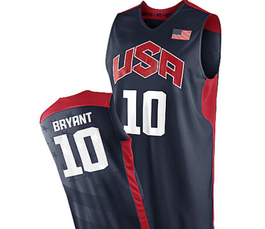 

Wholesale Custom High Quality Embroideriied USA Basketball Jersey Us Dream Team 10 Kobe Bryant Jerseys
