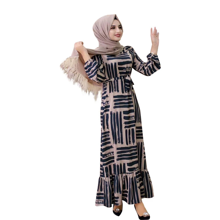 

zss039 Plus Size Women Prayer Muslim Combine Clothing Cheap Islam Modern Abaya Dress 2020 Kind Dresses Islamic, One color