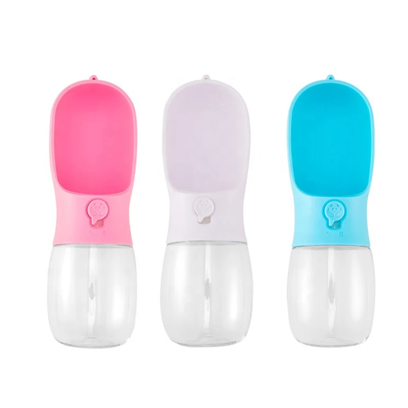 

New Design Walmart Hot Sale Novelty Popular Travel Straight Dog Water Bottle 280 ML for PET Drinking
