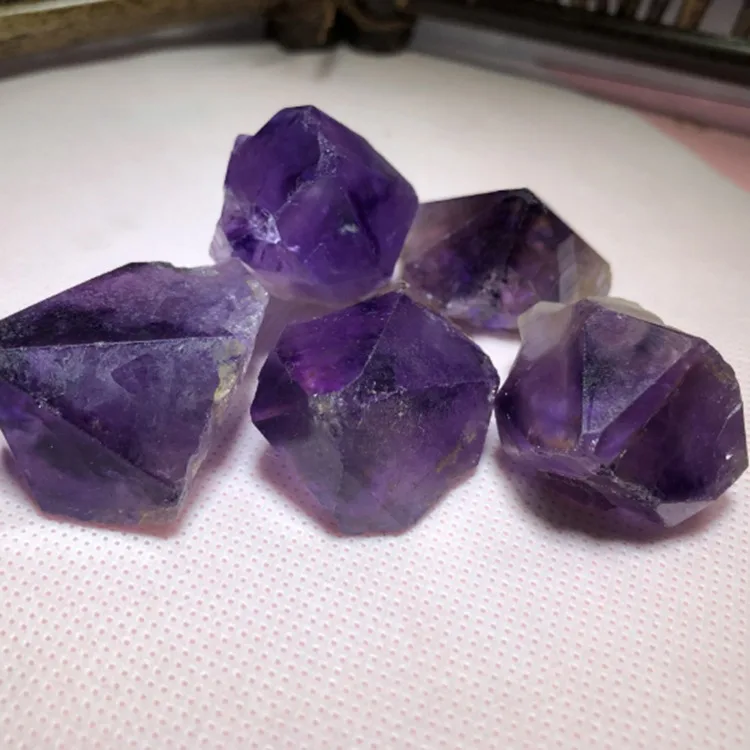 

3-4 cm Natural amethyst raw stone aromatherapy rough cut stone big size quartz stone gifts, Purple