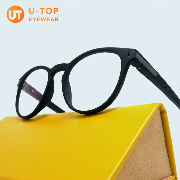 

U-Top Luxury Designer Custom Blue Light Blocking Glasses TR90 Men Eyeglasses Computer Protection Optical Glasses, Black or custom colors