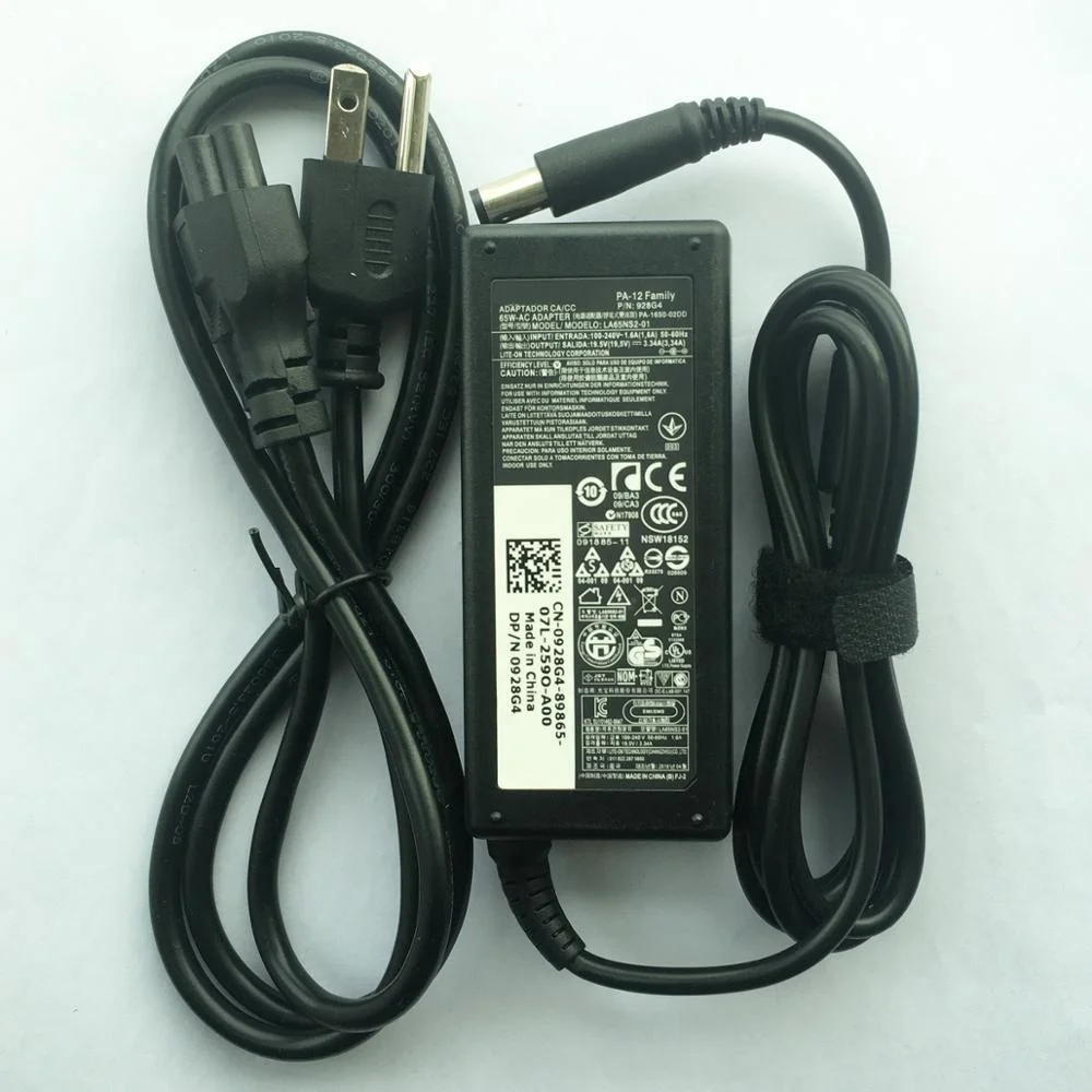 

19.5V 3.34A 65W PA12 Laptop Ac Adapter Power Charger PA-12 for Dell Inspiron 15R 5520 5521 7520N 5010 N5110 15RM 15Z 1570