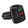 QC3.0 Dual Usb Car 18W Fast Charger Adapter With Voltage And Current Digital Display For Mobile Phone