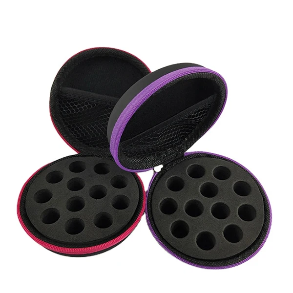 

Storage 7 Or 12 bottles Capacity EVA Essential Oil Storage Travel Case, Pink, black, rose red, gray, purple, blue, red