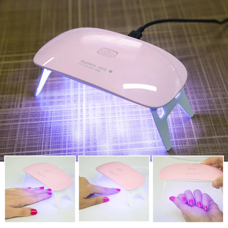 Mini portable led nail lamp 6w gel nail lamp