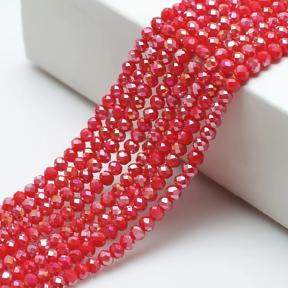 

JC Wholesale crystal beads 4mm 6mm rondelle ab color beads for jewelry making jewelry glass beads