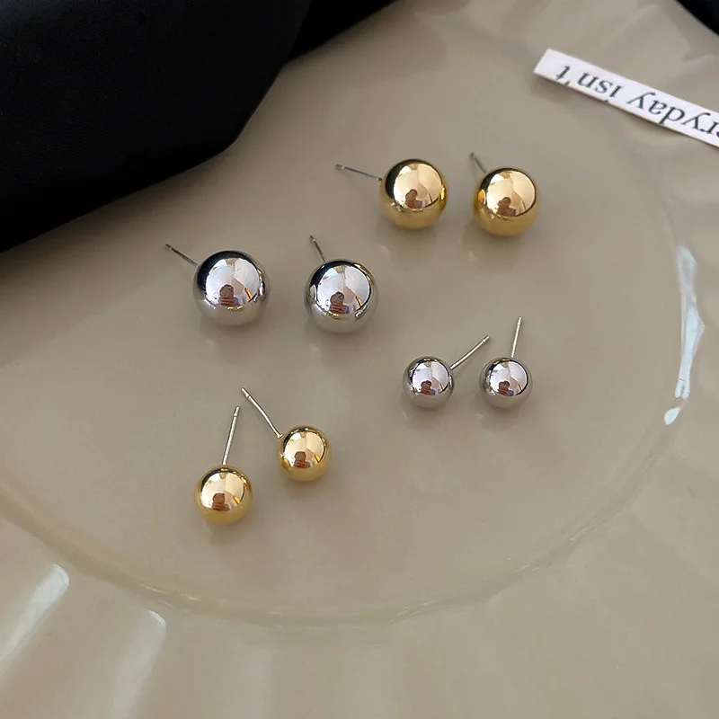 

HOVANCI Classic Vintage Fashion Jewelry Earring Making Supplies Small Gold Round Ball Stud Earrings Designs For Girls