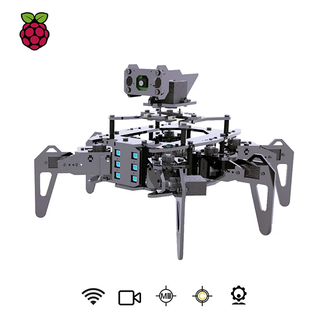 

STEAM Free Shipping USA Adeept RaspClaws Hexapod Spider Robot Kit for Raspberry Pi