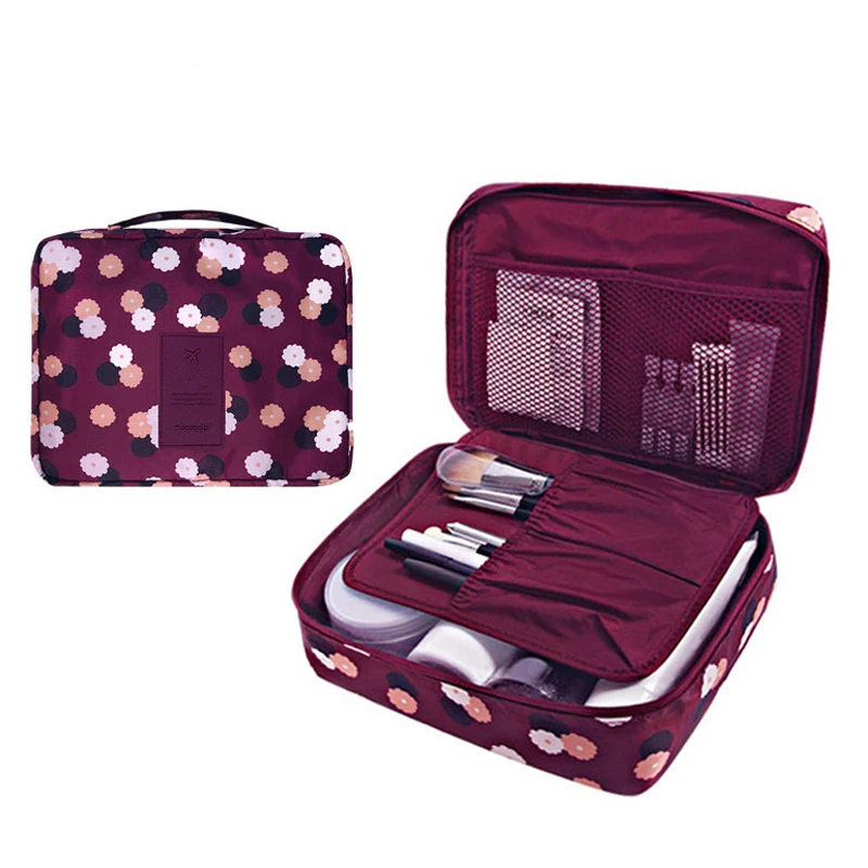 

Portable Travel Makeup Storage Bag Organizer Toiletry Kit Mesh Pocket Pouch Waterproof Oxford Wash Bag Cosmetic Multi Layer Bag