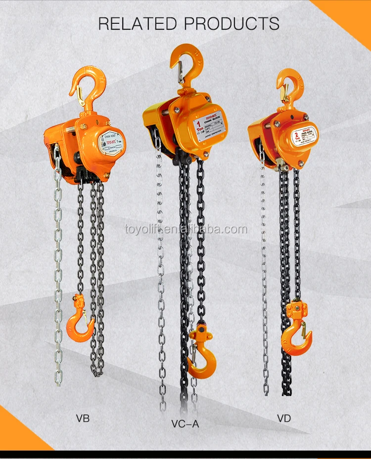 Toyointl Manual Chain Block Pulley Block /1 Ton 2 Ton 3 Ton 5 Ton