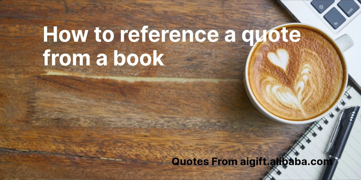 how to reference a quote from a book