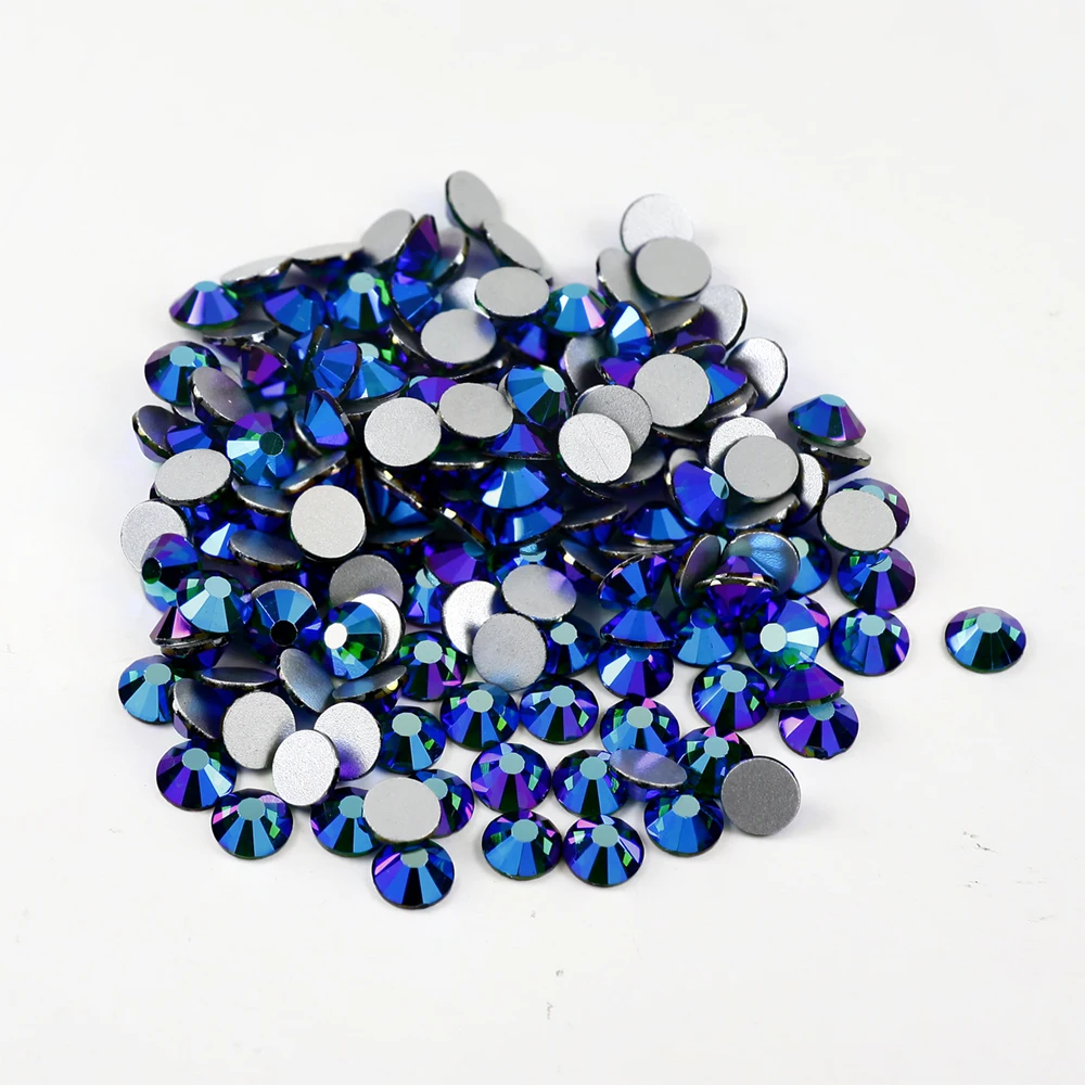 

Wholesale SS4 6 8 10 12 16 20 over 100 Colors Crystal Strass Round Emerald AB Flat Back Glass Rhinestones For Nail Art