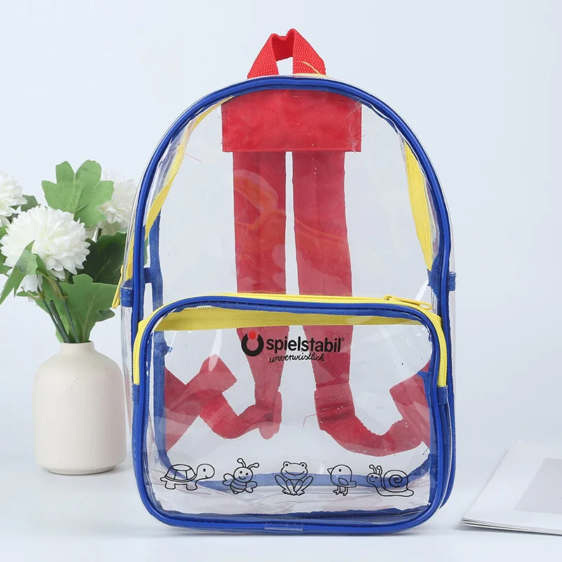 

SB154 unisex transparemt pvc school bags children sublimation clear small backpacks for school children clear