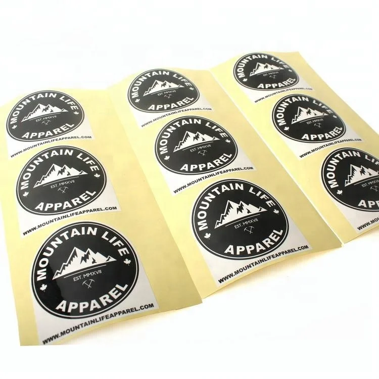

Paper Printing Supplier Clothing Packaging Tag Adhesive Die Cut Sticker Label with Custom Name Logo