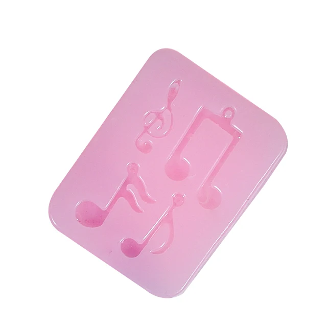 

Shiny min notes shape keychain silicone resin mold key ring mold, Pink