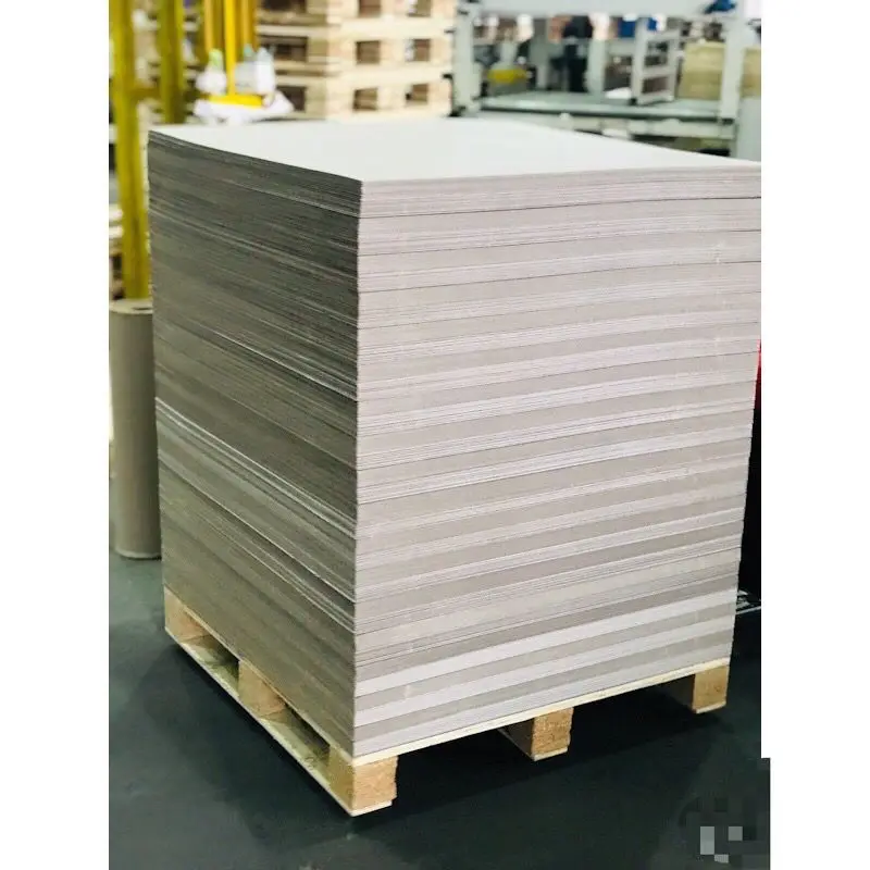 1.2mm Thick Black Paperboard Manufacturer Laminated Grey Back Black