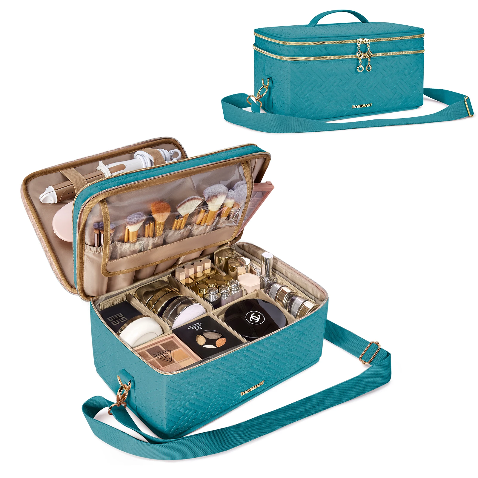

Bagsmart High Capacity Casual Solid Color Zipper Simple Novation Bag Make Up Organizer Cosmetic Bags & Cases, Customize