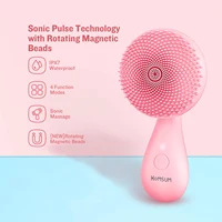 

HOMSUM 3 in 1 portable IPX7 waterproof usb rechargeable deep pore rotating sonic electric silicone face facial cleansing brush