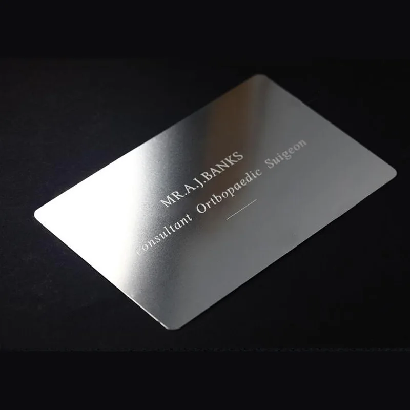 

MDT luxury laser cut engraved china matte black stainless steel magnetic stripe rose gold mirror blanks metal business card