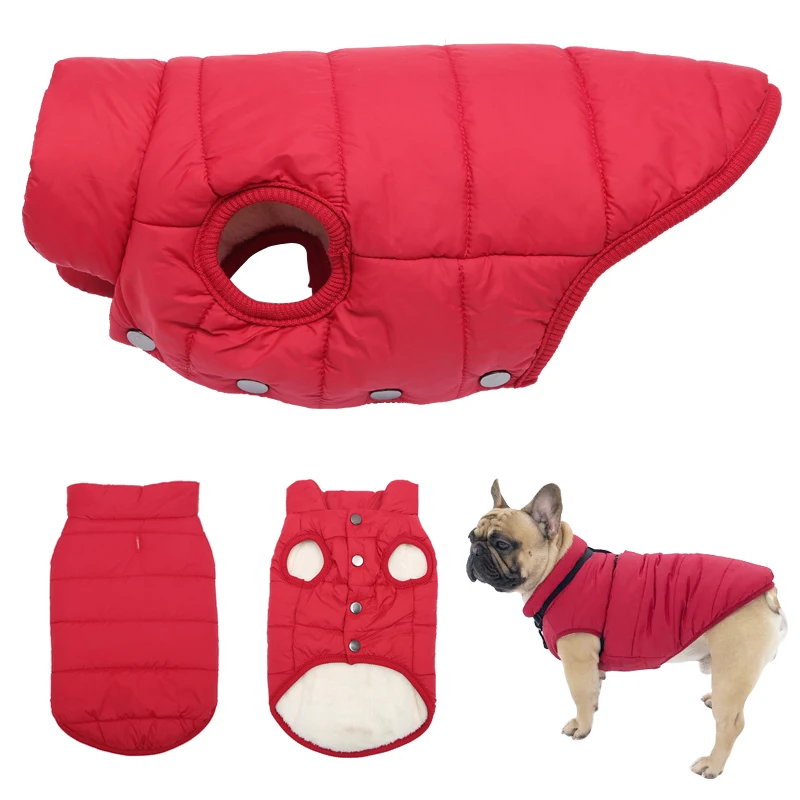 

Clothes for Small Large Dogs Winter Christmas Dog Vest Jacket Warm Pet Coat, Variety shown as picture