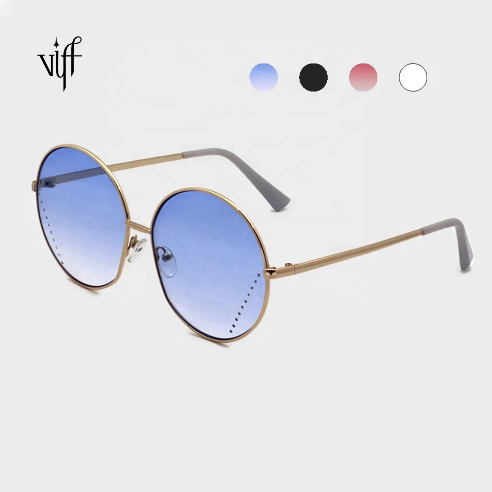 

VIFF Hot Sale Sunglasses HM19244 Round Metal Frame High Quality Ladies Eyewear