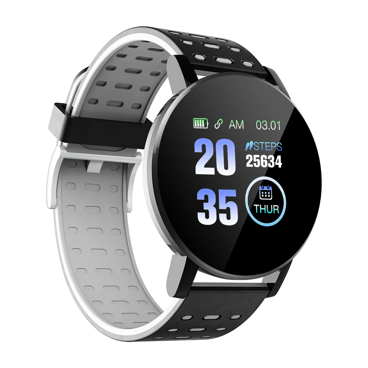 

Factory wholesale ADM 119plus smart wrist watch color screen sleep monitoring IP67 waterproof men's @ women's sports Smart Watch, 3 colors