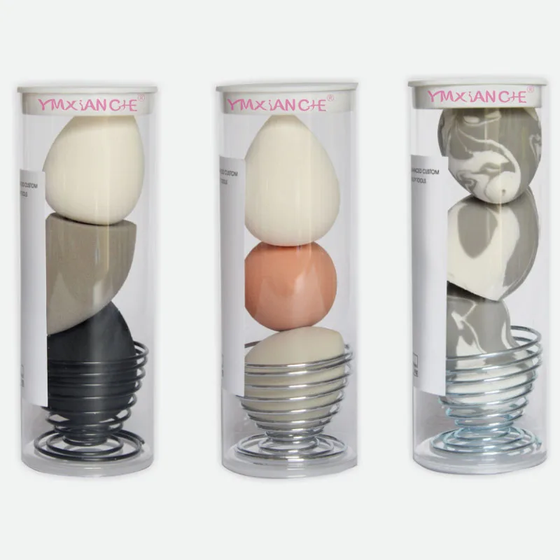 

Hot Selling water droplet cut surface multi colors makeup sponge makeup puff free latex beauty cosmetics sponge blender