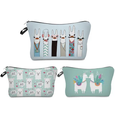 

wholesale nylon zippered cosmetic bag men black,beauty girl custom print logo makeup cosmetic bags & cases
