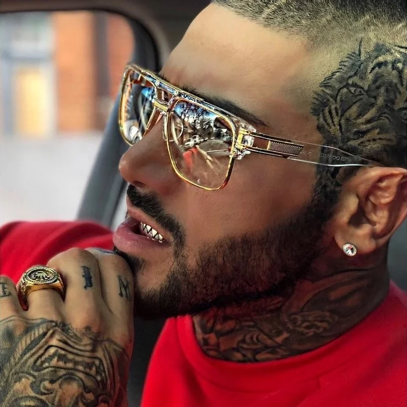 

Good Quality Luxury Vintage Punk Big Square Men Oversized Women Mens Sunglasses 2024