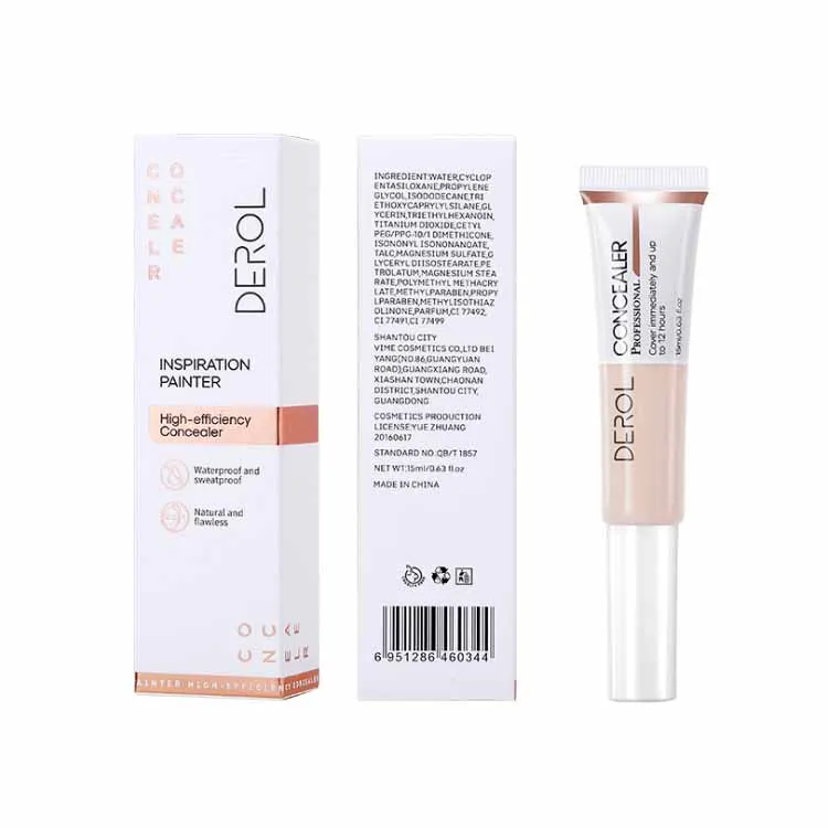 

DEROL Makeup Cosmetic Moisturizing Waterproof Foundation Liquid Concealer
