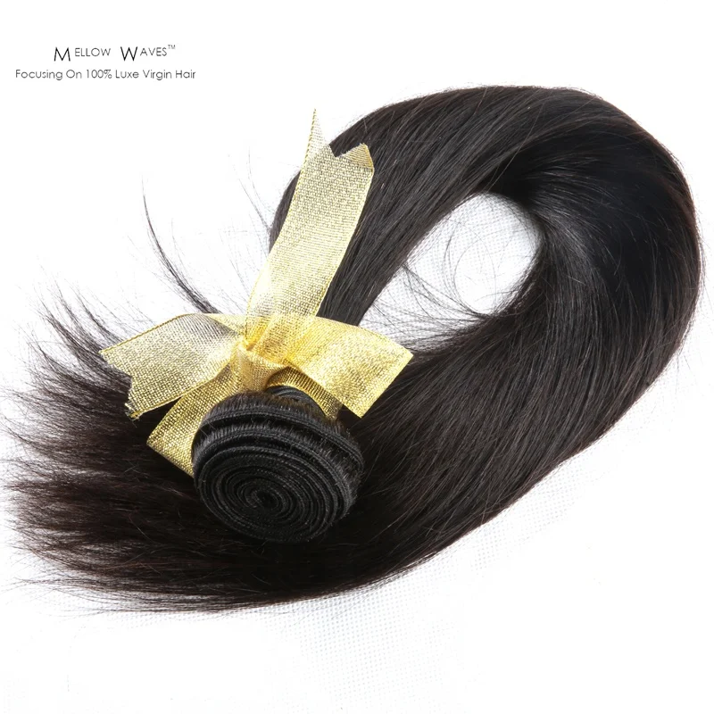 

Mellow waves 12A grade Natual Black Color straight Cambodian Hair bundles 100% unprocessed virgin human hair Straight bundles