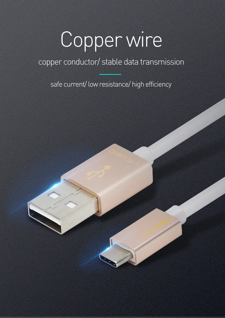L-CUBIC Factory price usb charger 1m 2m type c usb fast charging data cable for android phone - ANKUX.COM