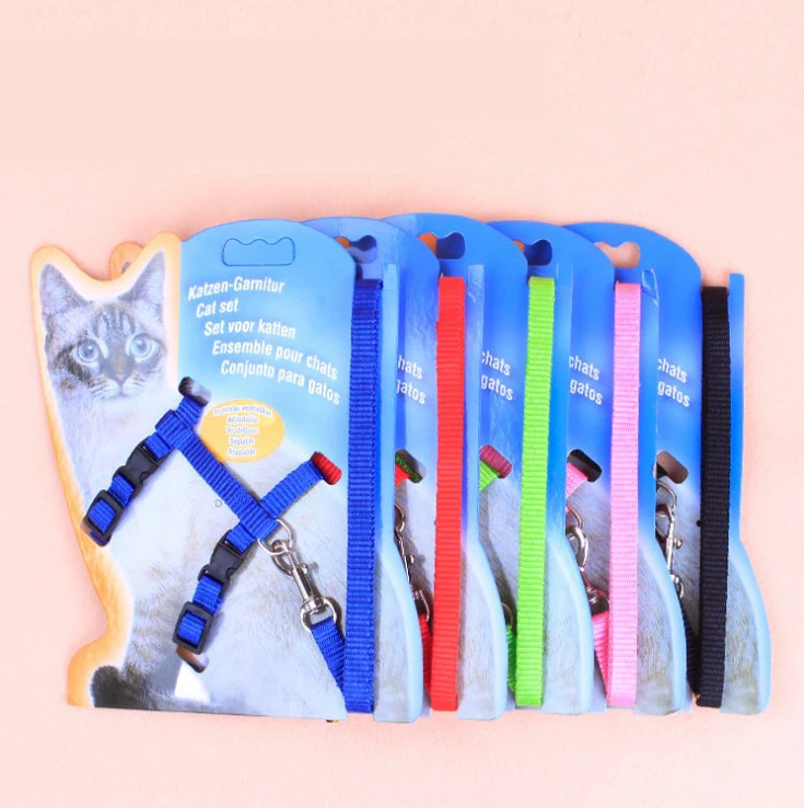 

Manufacturer direct sell rope dog leash cat nylon type breast strap cat chain pet supplies, Blue,pink,black,red,green