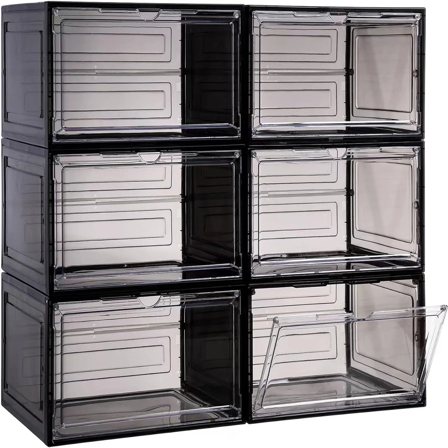 Competitive Price PP Acrylic Eco-Friendly Foldable Stackable Injection Household Shoe Box Storage Rectangle Shape Functional