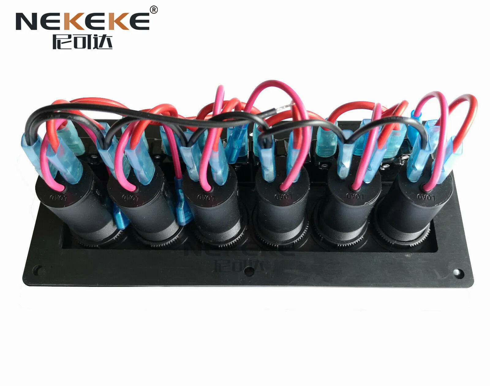 Blue Led 6 Gang Touch Sensitive Switch Panel for Car Boat Caravans 10A Breakers