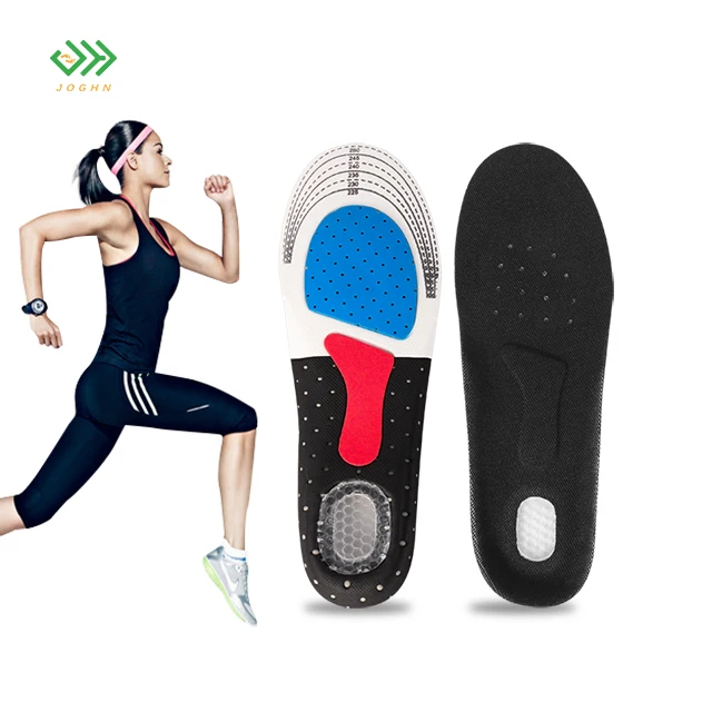 

JOGHN Sports Silicone Gel Insoles Arch Support Orthopedic Plantar Fascists Running Insole For Sport