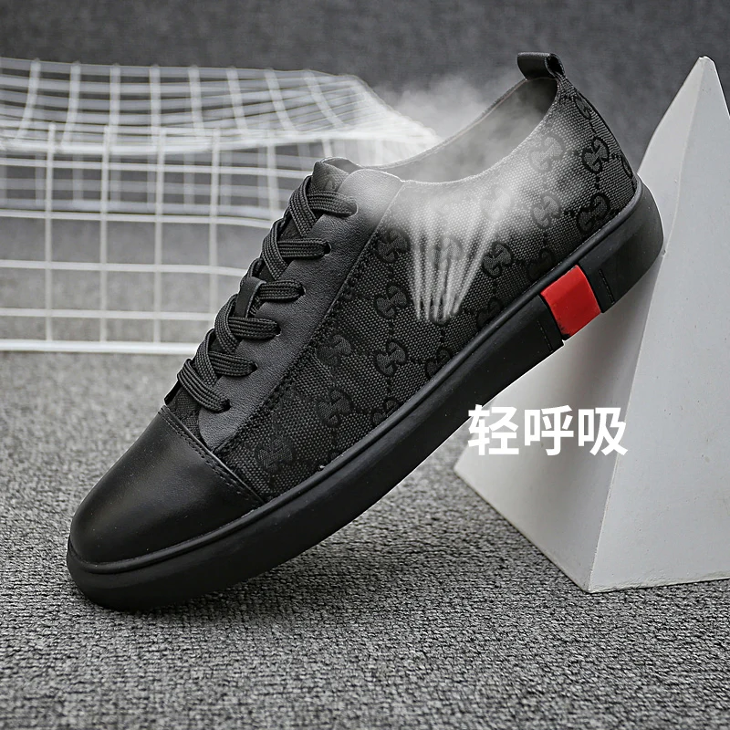 

2021 New Arrival Wholesale Good Quality Genuine Leather Luxury Shoes Men Sneakers Casual Shoes, Grey,brown,black