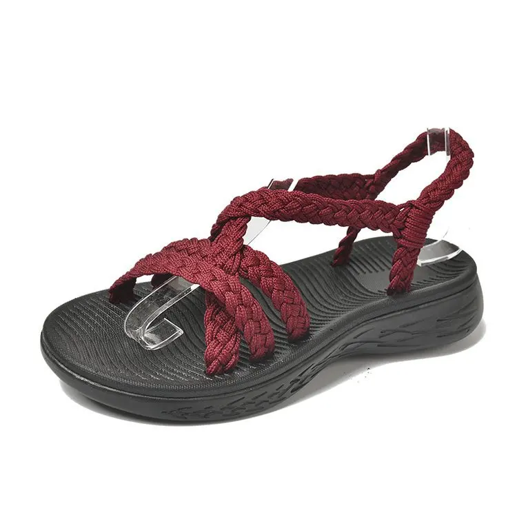 

High quality rope sandals flat Roman women's sandals casual sandals for ladies
