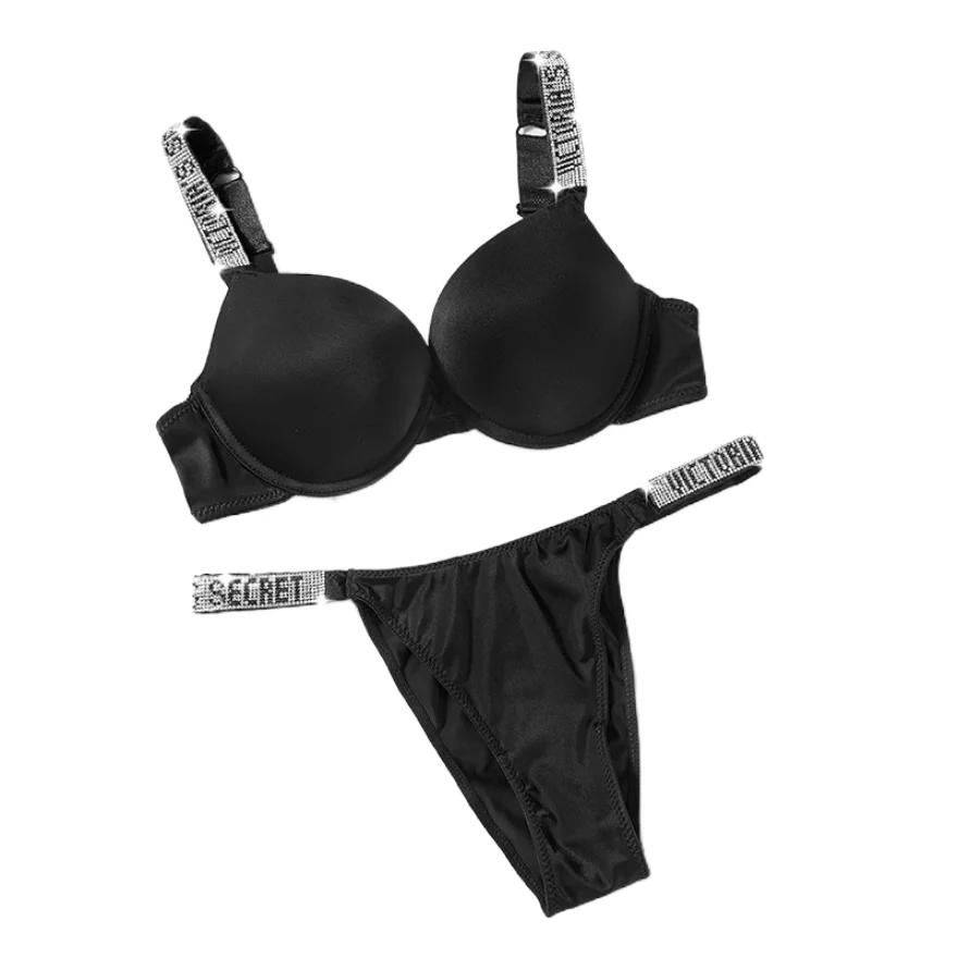 

Flash Sale Nylon / Cotton Material Navy Color Spacer Bra Feature Bra & Brief Sets