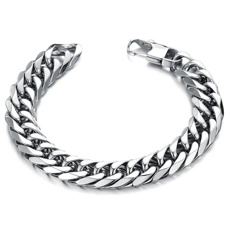 

Fashion Stacking Chain Bracelet Stainless Steel Cuban Chain Bracelet Curb Chain Bracelet Jewelry For Women Men Gift