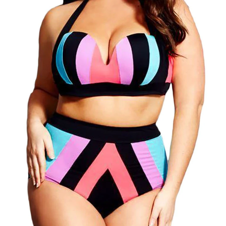 

2021 high quality sport bikini plus size XL-XXXXL fat women swimwears, Shown