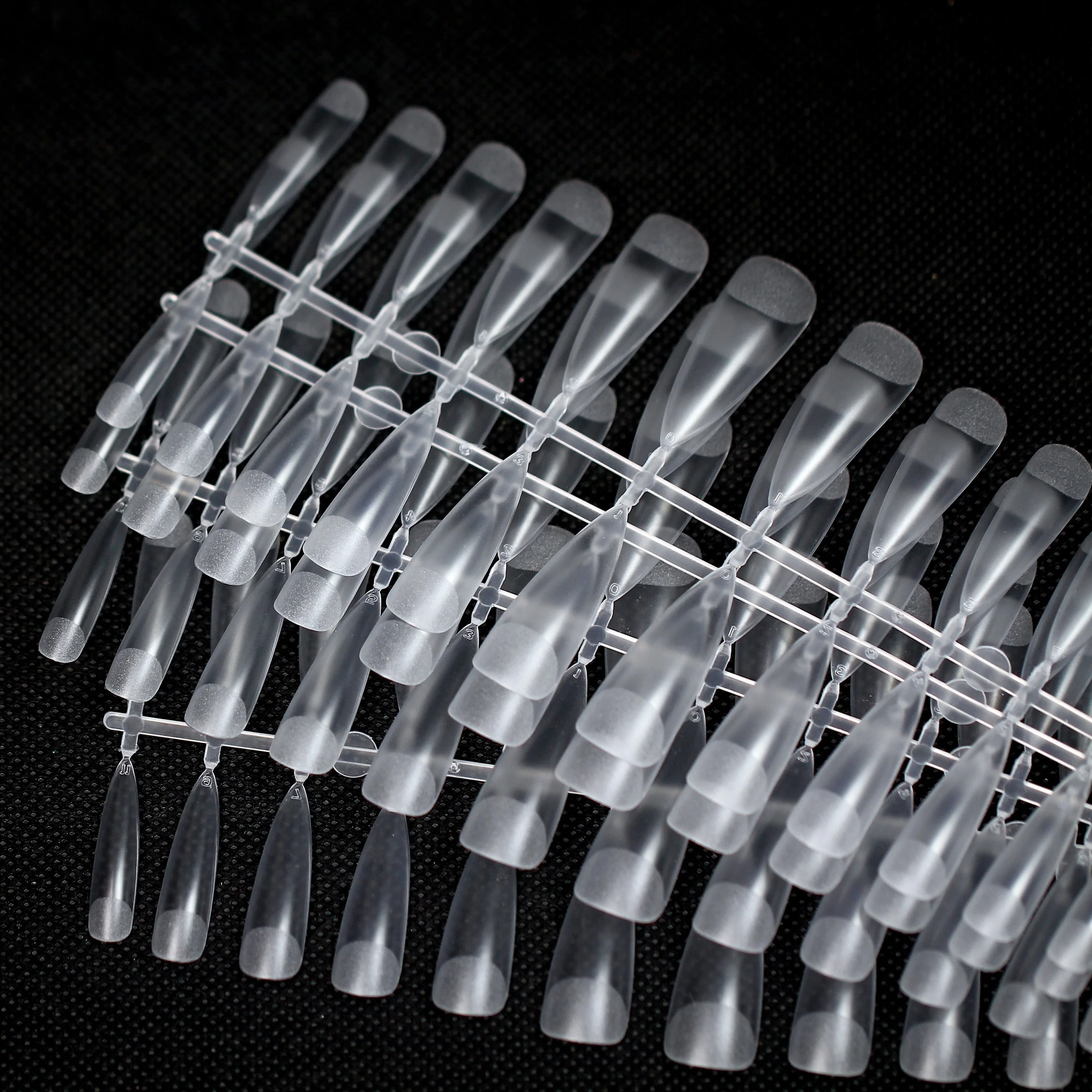 

Clear Acrylic Coffin Long Tips 240pcs Box For Nail Salons and DIY Full Cover Artificial False Nail Tips, Transparent