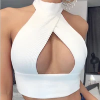 

Z92227B Women's 2019 new summer letter knitted tube top wearing a one-piece strapless sleeveless sexy wrapped chest top