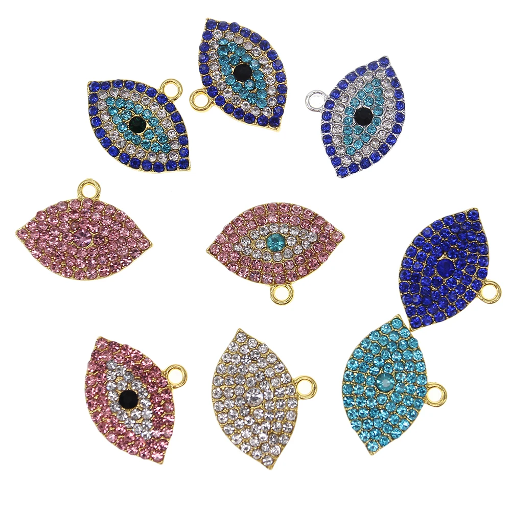 

Cute Mini Rhinestone Crystal Muslim Islamic Evil Eye Charms for Baby Pins /DIY Bracelet Jewelry Making, Various, as your requsts