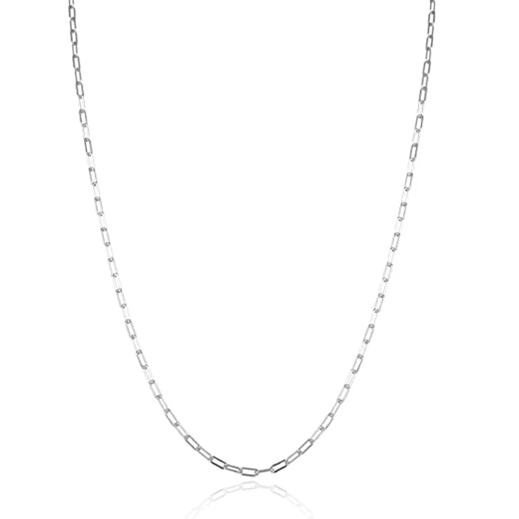 

Fashion Personalized Exquisite Silver Plated Paper Clip Necklace