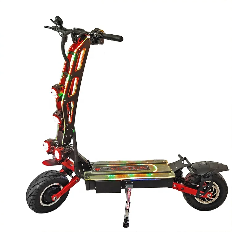 

TVICTOR High Configuration 13inch 8000W 80AH lithium battery High Power Electric Scooters With seat, Red
